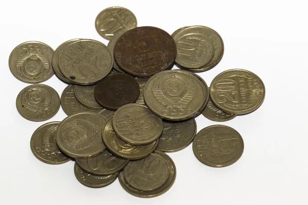 Χρήματα μέταλλο ΕΣΣΔ φορές - πέντε copecks, δέκα καπίκια, πενήντα κατεργασία — Φωτογραφία Αρχείου