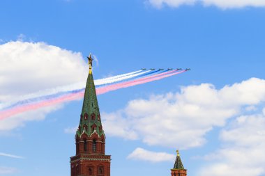 Kremlin, Moskova, Rusya, 7 Mayıs 2016 - prova, Su-25 S geçit töreni