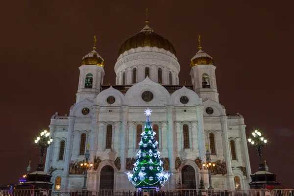 Cristo Salvatore Cattedrale, Mosca, Russia, Capodanno, Natale — Foto Stock