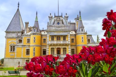 Ukraine, Crimea, Massandra Palace - the residence of the Russian Emperor Alexander III. The palace was built in the style of a castle in Crimea, near Yalta.