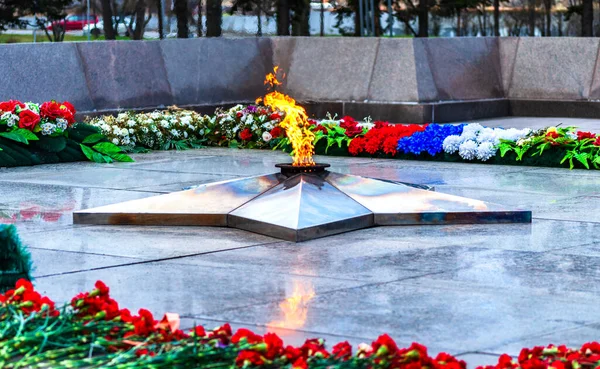 Memoriale Della Fiamma Eterna Giorno Della Vittoria — Foto Stock