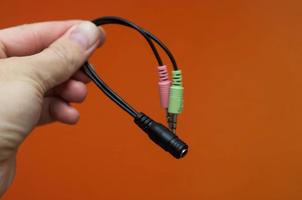 Adaptor Kabel Audio Genggam Tangan — Stok Foto