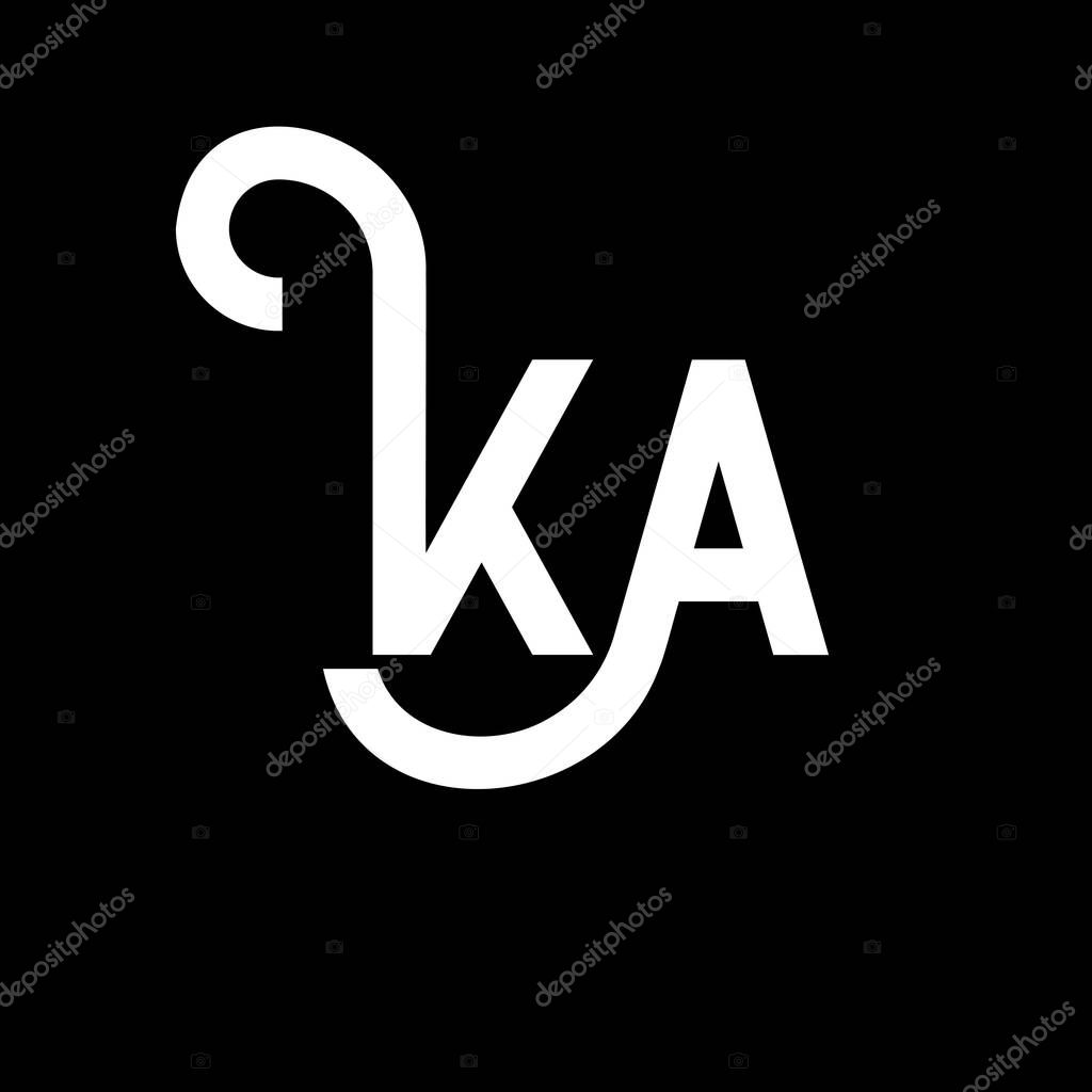 Dise o Del Logotipo De La Letra KA Sobre Fondo Negro KA Iniciales dise-o-del-logotipo-de-la-letra-ka-sobre-fondo-negro-ka-iniciales