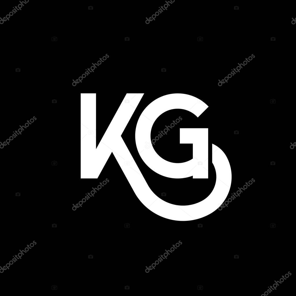 KG letter logo design on black background. KG creative initials letter logo concept. kg letter design. KG white letter design on black background. K G, k g logo