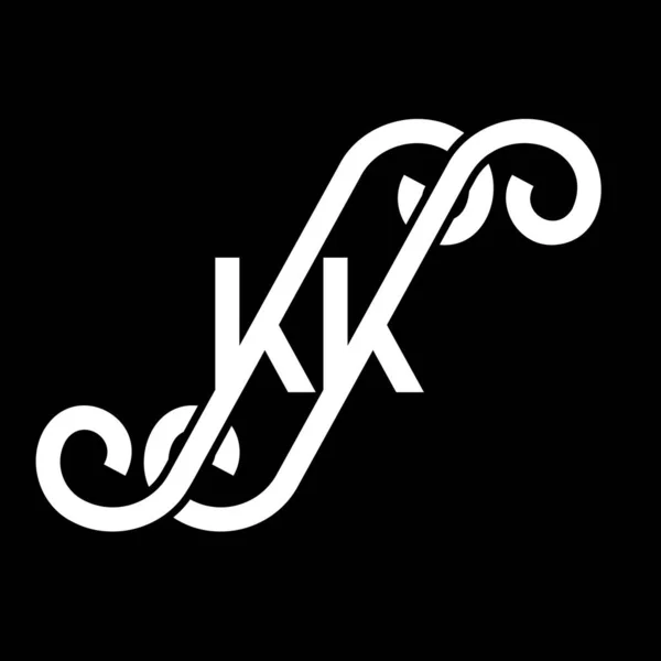 Σχεδιασμός Λογότυπου Γράμματα Μαύρο Φόντο Δημιουργική Αρχικά Γράμμα Λογότυπο Έννοια — Διανυσματικό Αρχείο