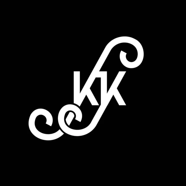 Harfi Logo Tasarımı Siyah Arka Planda Yaratıcı Harflerin Baş Harfleri — Stok Vektör