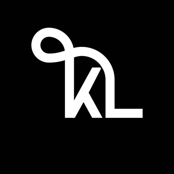 Дизайн Логотипа Буквы Черном Фоне Концепция Логотипа Creative Initials Letter — стоковый вектор