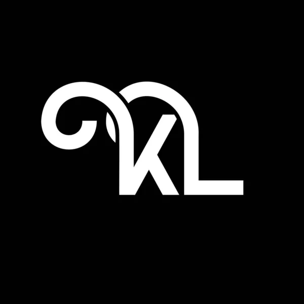 Projekt Logo Litery Czarnym Tle Kreatywne Inicjały Koncepcja Logo Litery — Wektor stockowy