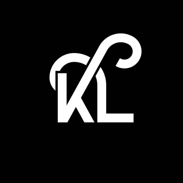 Projekt Logo Litery Czarnym Tle Kreatywne Inicjały Koncepcja Logo Litery — Wektor stockowy