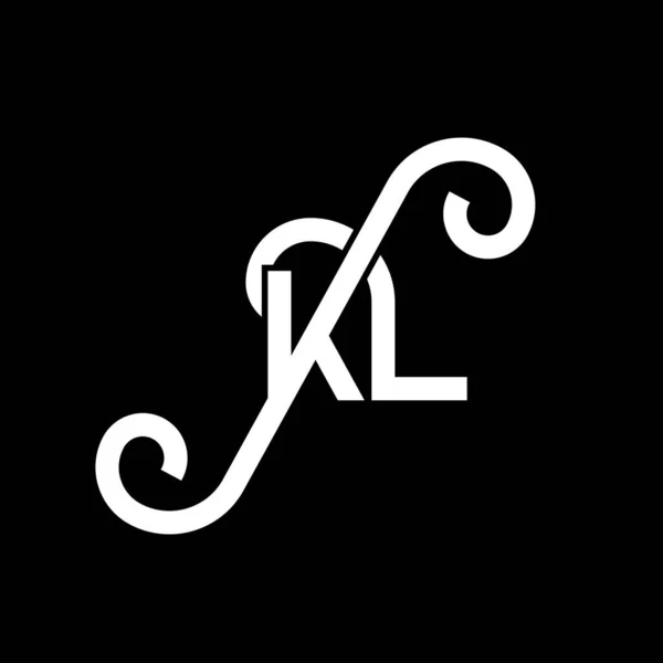 Siyah Arkaplanda Harf Logosu Tasarımı Yaratıcı Harflerin Baş Harfleri Logo — Stok Vektör