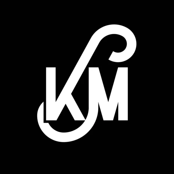 Буква Логотип Дизайн Черном Фоне Творческие Инициалы Буквенная Концепция Логотипа — стоковый вектор