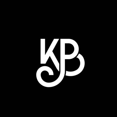 Siyah arkaplanda KP harfi logo tasarımı. KP yaratıcı harflerin baş harfleri logo kavramı. kp harf tasarımı. Siyah arkaplanda KP beyaz harf tasarımı. K P, k p logosu