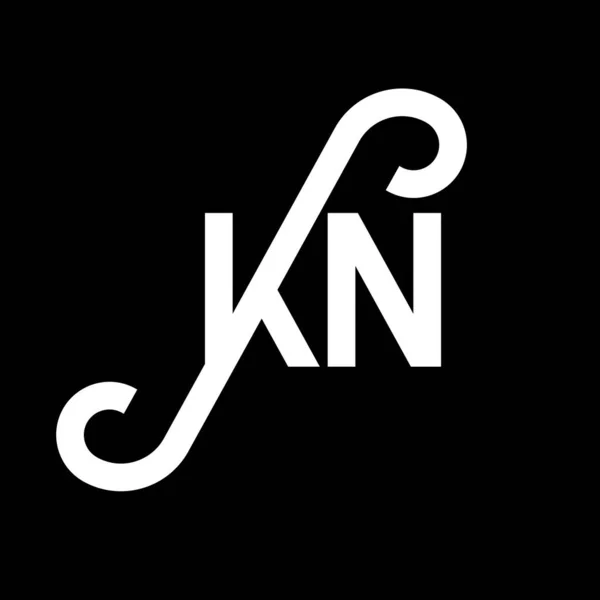 Siyah Arkaplanda Harfi Logo Tasarımı Yaratıcı Harflerin Baş Harfleri Logo — Stok Vektör