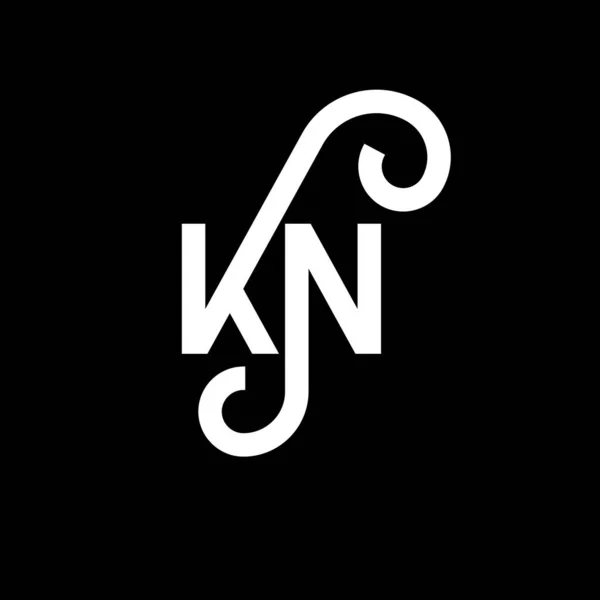 Lettre Logo Design Sur Fond Noir Initiales Créatives Lettre Logo — Image vectorielle