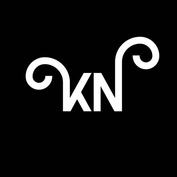 Дизайн Логотипу Літери Чорному Тлі Креативні Ініціали Концепції Логотипу Букви — стоковий вектор
