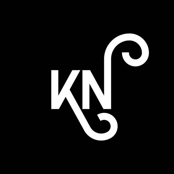 Letter Logo Design Auf Schwarzem Hintergrund Kreative Initialen Buchstabe Logo — Stockvektor