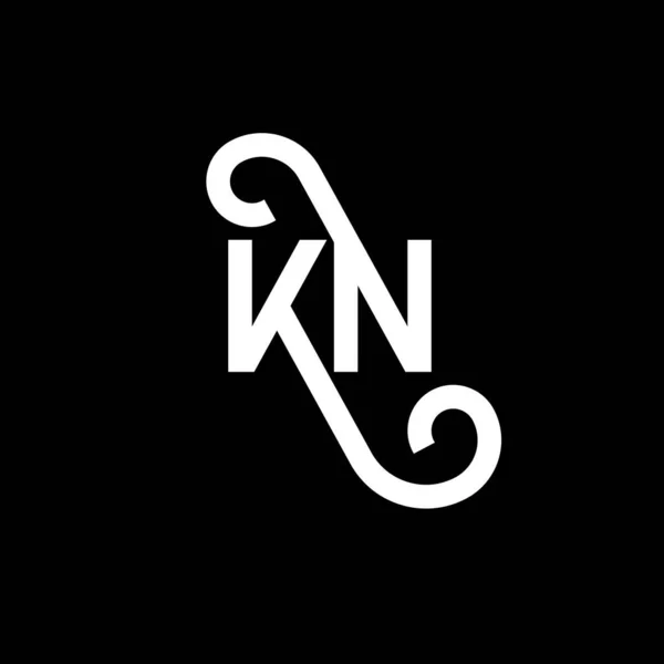 Projekt Logo Litery Czarnym Tle Twórcze Inicjały Koncepcja Logo Litery — Wektor stockowy