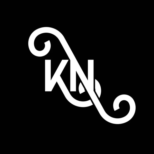 Lettre Logo Design Sur Fond Noir Initiales Créatives Lettre Logo — Image vectorielle