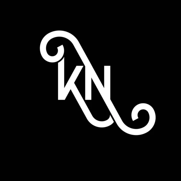 Lettera Logo Design Sfondo Nero Creativo Iniziali Lettera Logo Concetto — Vettoriale Stock