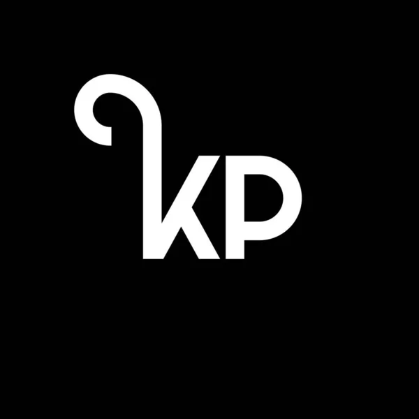 Letter Logo Design Auf Schwarzem Hintergrund Kreative Initialen Buchstaben Logo — Stockvektor