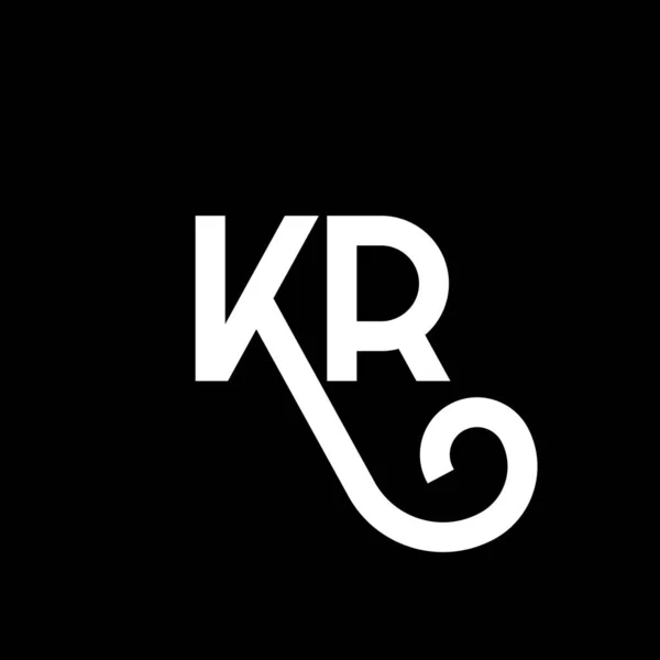 Schriftzug Logo Design Auf Schwarzem Hintergrund Kreative Initialen Buchstabe Logo — Stockvektor
