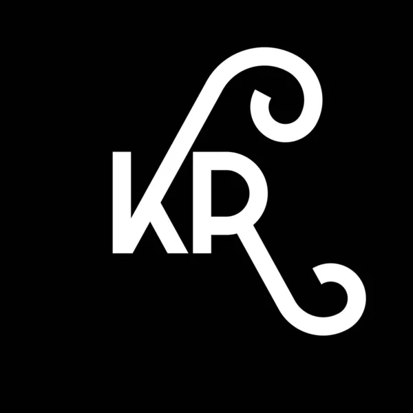 Siyah Arkaplanda Harfi Logo Tasarımı Yaratıcı Harflerin Baş Harfleri Logo — Stok Vektör