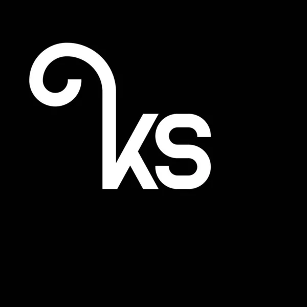 Σχεδιασμός Λογότυπου Επιστολής Μαύρο Φόντο Δημιουργική Αρχικά Γράμμα Λογότυπο Έννοια — Διανυσματικό Αρχείο