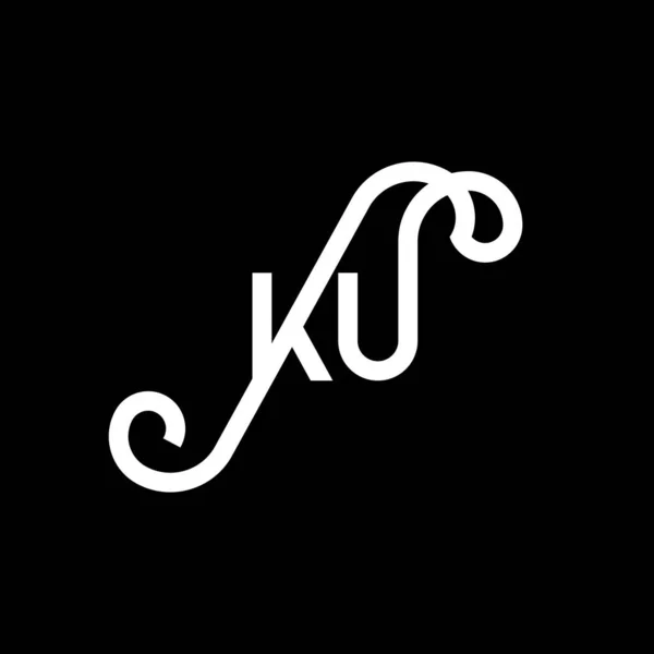 Siyah Arkaplanda Harf Logosu Tasarımı Yaratıcı Harf Logosu Konsepti Harfi — Stok Vektör