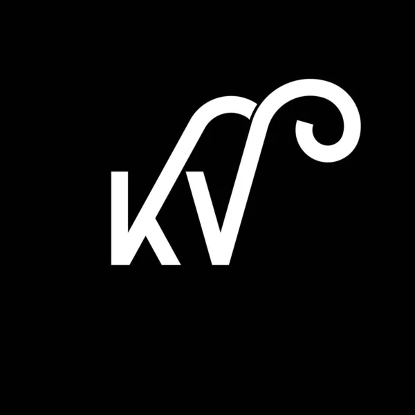 Дизайн Логотипа Черном Фоне Творческие Инициалы Буквенной Концепции Логотипа Letter — стоковый вектор