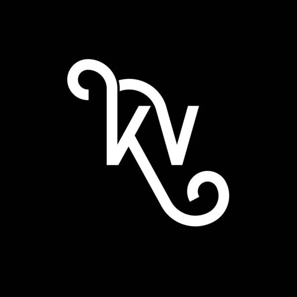 Дизайн Логотипа Черном Фоне Творческие Инициалы Буквенной Концепции Логотипа Letter — стоковый вектор