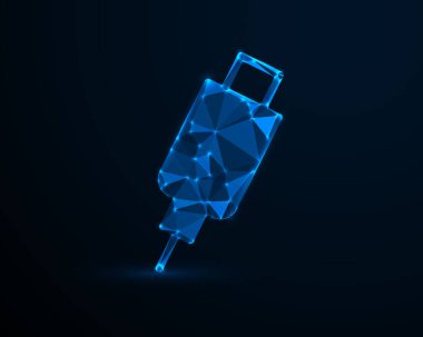 Teknoloji, Depolama ve Dijital Konsept için Düşük Poli Flaş Sürücü Biçimli USB Çubuk Hazırlama.