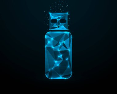 Low Poly Flash Drive Sleek, Minimalist USB Depolama Oyunlar, Modeller ve Dijital Sanatlar için optimize Geometri