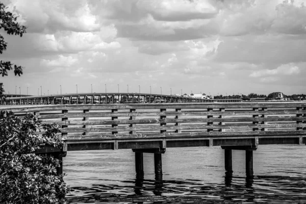 Les Jetées Pêche Sur Charlotte Harbor Dans Sud Ouest Floride — Photo