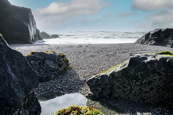 Mirando Hacia Océano Pacífico Desde Las Rocas Del Norte California — Foto de Stock