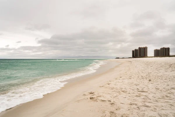 Pensacola Beach Egy Felhős Napon Pensacola Floridában Jogdíjmentes Stock Fotók