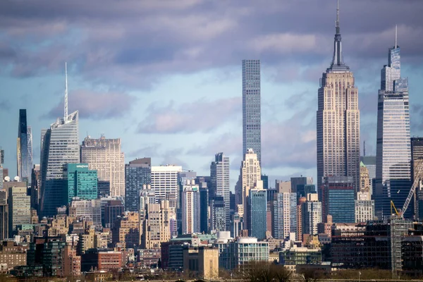 New York Usa Jan 2021 Landscape View Manhattan Westside Skyline — стоковое фото