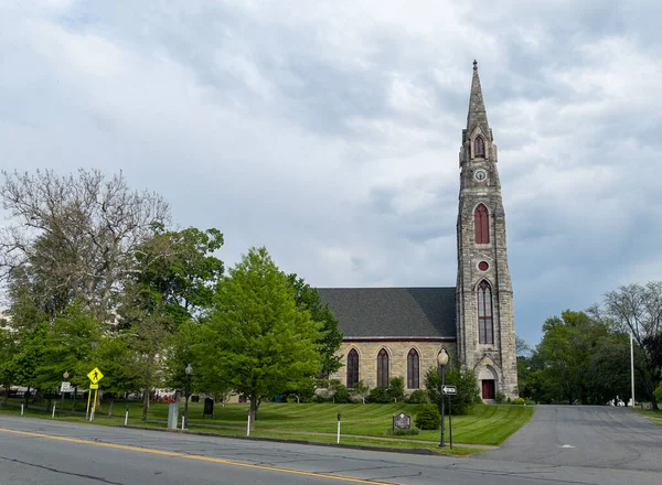 Goshen Usa Maj 2021 Landskapsutsikt Över Den Första Presbyterianska Kyrkan — Stockfoto