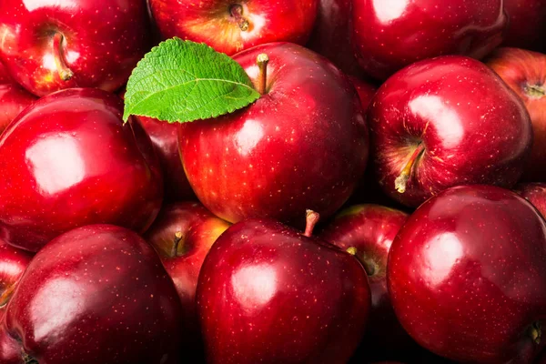 Tło Czerwone Jabłka — Zdjęcie stockowe
