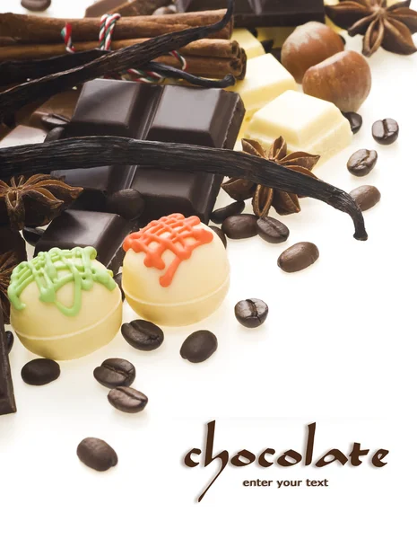 Čokoládu a koření — Stock fotografie