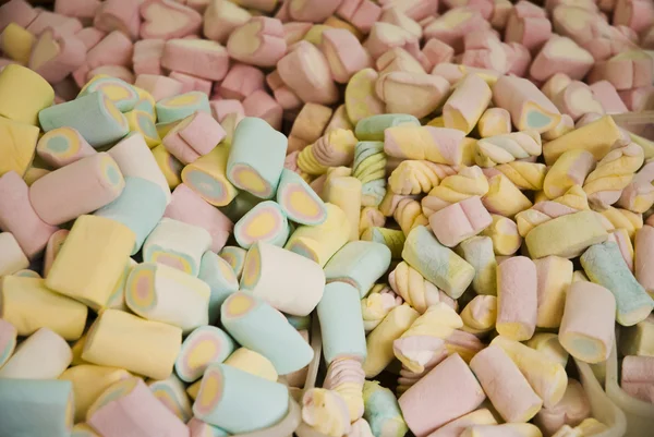 Kleurrijke mini marshmallows — Stockfoto