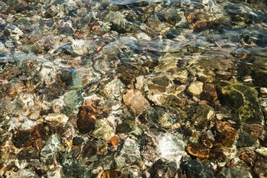 Berrak suları içinde taşlar