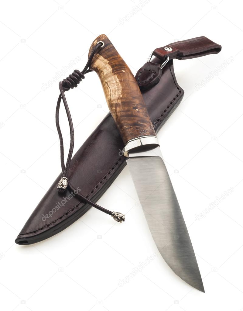 Vintage knife with wooden handle