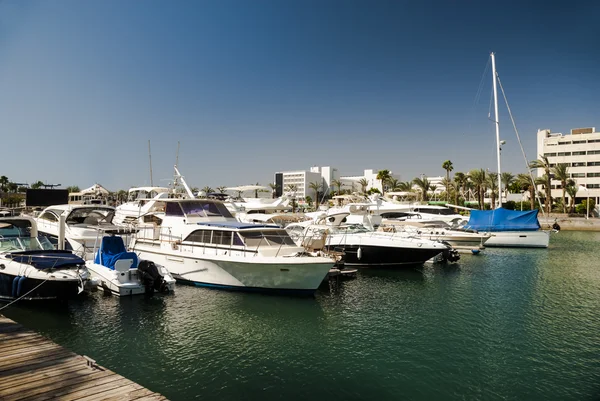 Marina with yachts — Stock Photo, Image