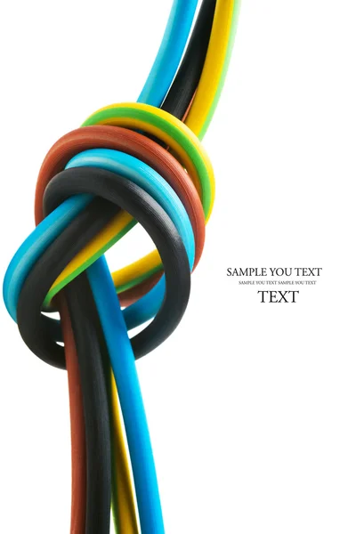 Kleurrijke elektrische kabel — Stockfoto