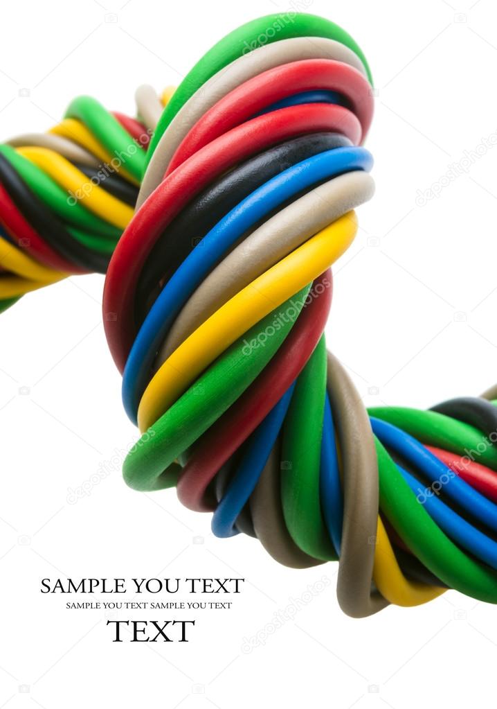 Colorful electric cable