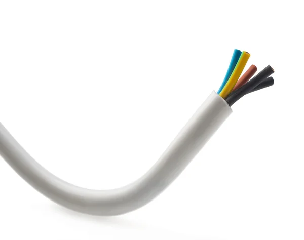 Barevné elektrický kabel — Stock fotografie