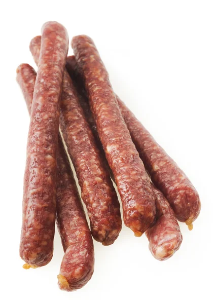 Smoked Italian sausages — Stock Photo, Image