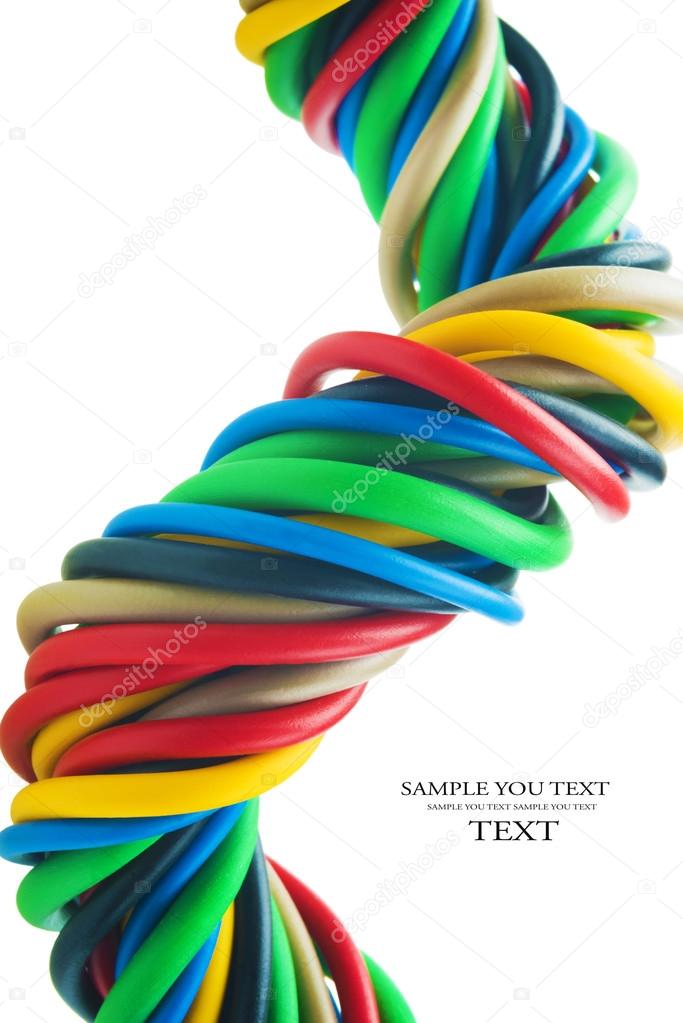 Colorful electric cables