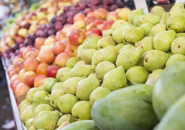 Eco pears and apples — Stock Photo, Image