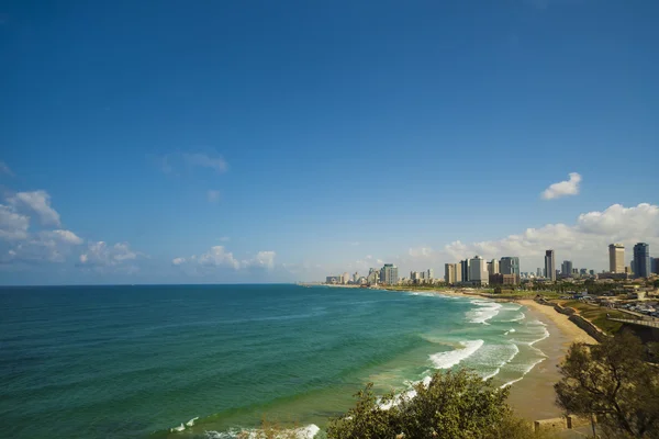 Widok na wybrzeże z Tel-Aviv — Zdjęcie stockowe